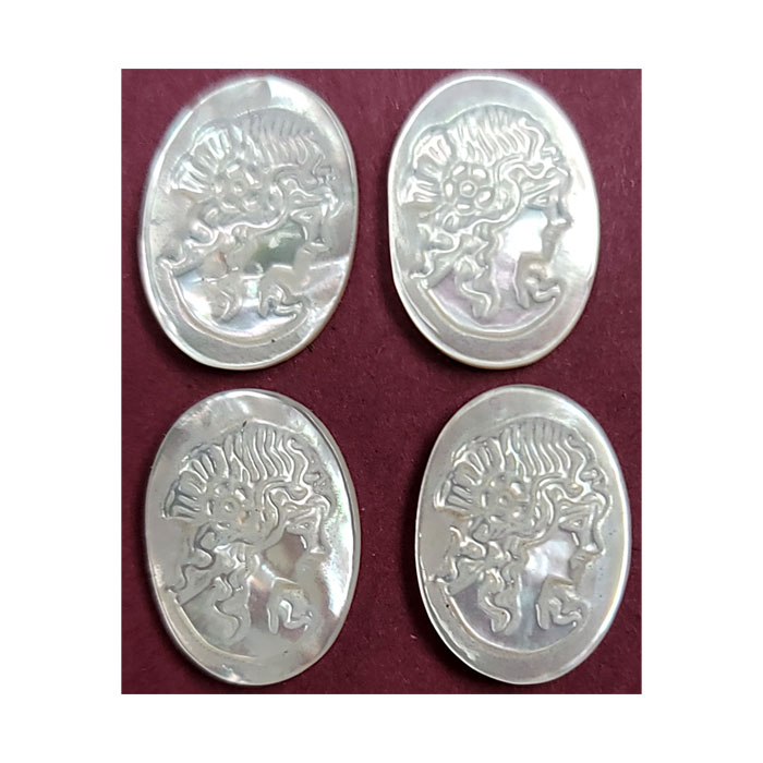 13X18MM WOMAN CAMEO WHITE SHELL